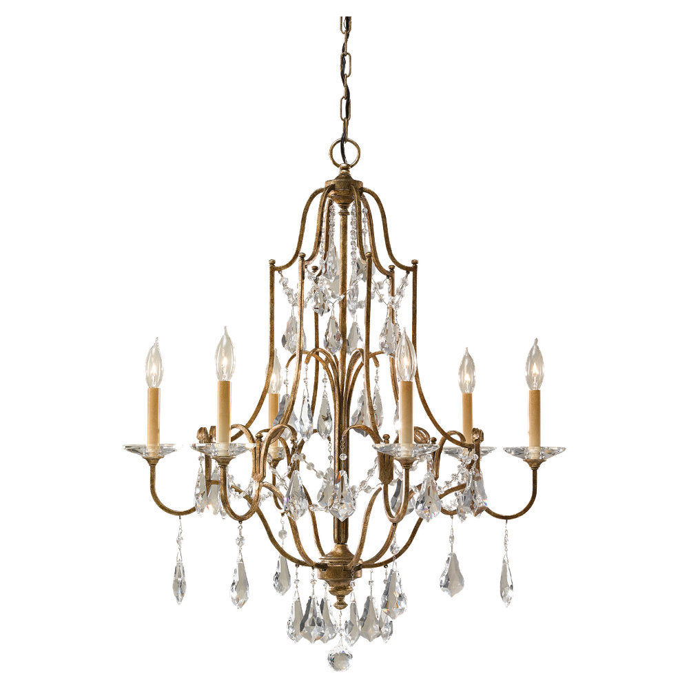 Murray Feiss 6 Bulb Oxidized Bronze Chandelier - C140-F2478/6OBZ