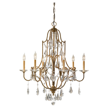 Murray Feiss 6 Bulb Oxidized Bronze Chandelier - C140-F2478/6OBZ