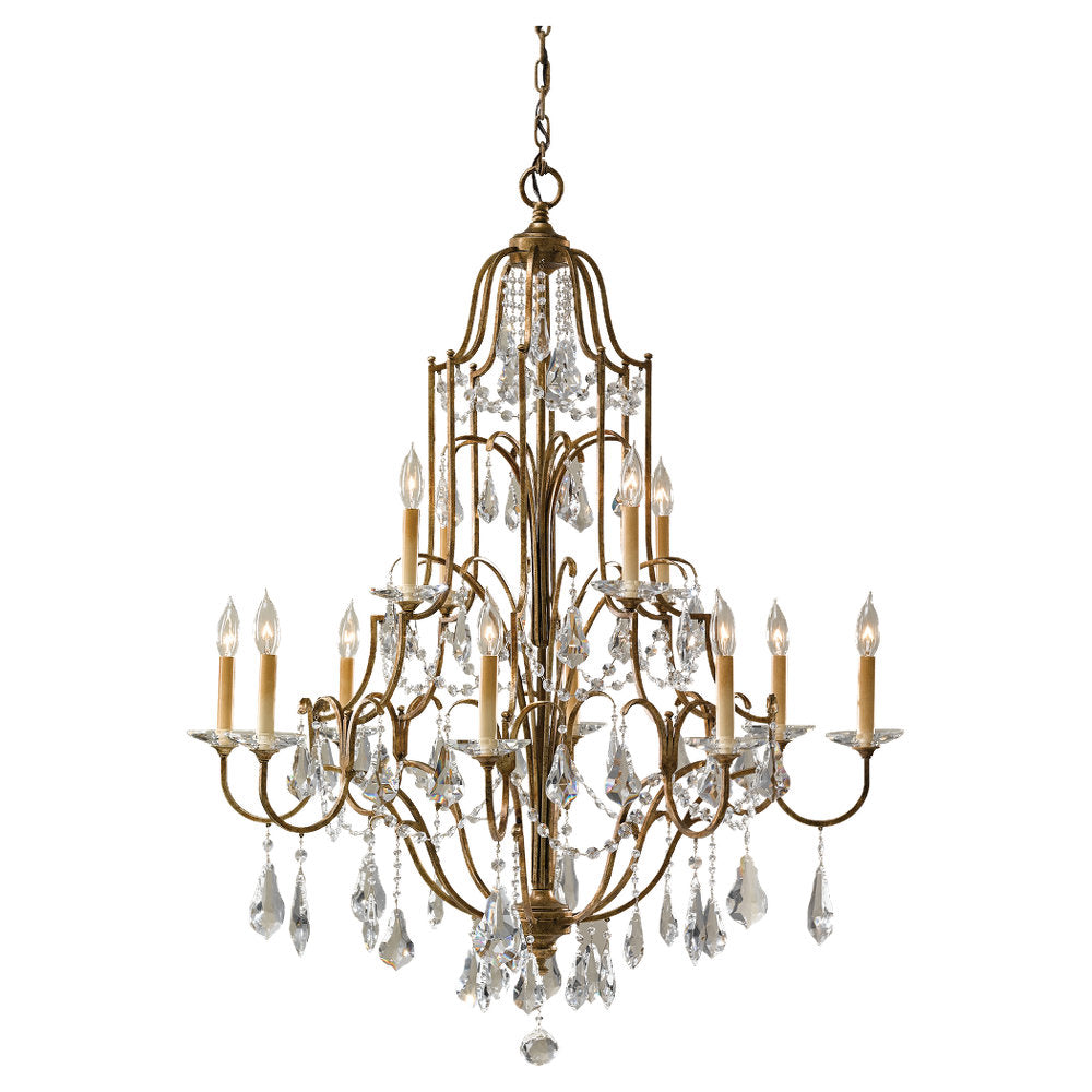 Murray Feiss 12 Bulb Oxidized Bronze Chandelier - C140-F2479/8+4OBZ