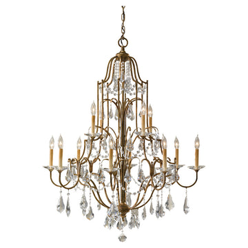 Murray Feiss 12 Bulb Oxidized Bronze Chandelier - C140-F2479/8+4OBZ