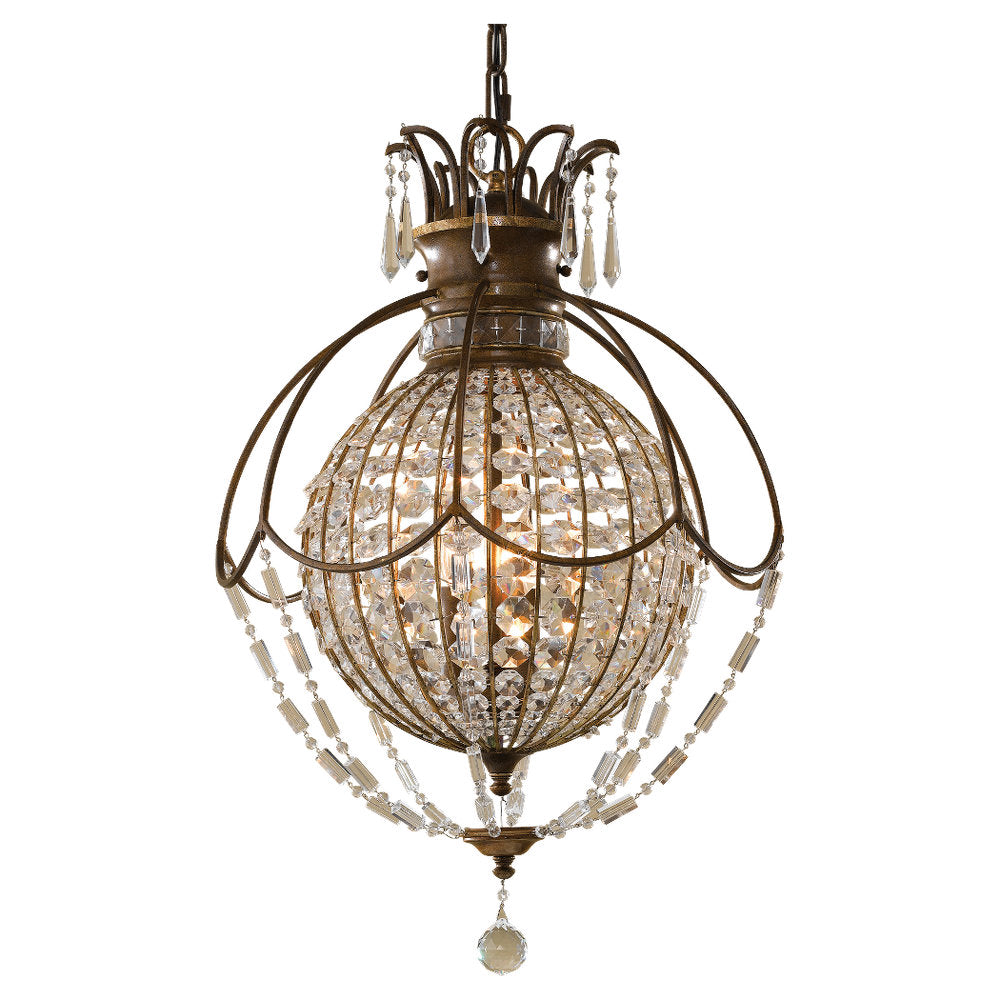 Murray Feiss 3 Bulb Oxidized Bronze/British Bronze Chandelier - C140-F2504/3OBZ/BRB