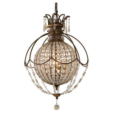 Murray Feiss 3 Bulb Oxidized Bronze/British Bronze Chandelier - C140-F2504/3OBZ/BRB