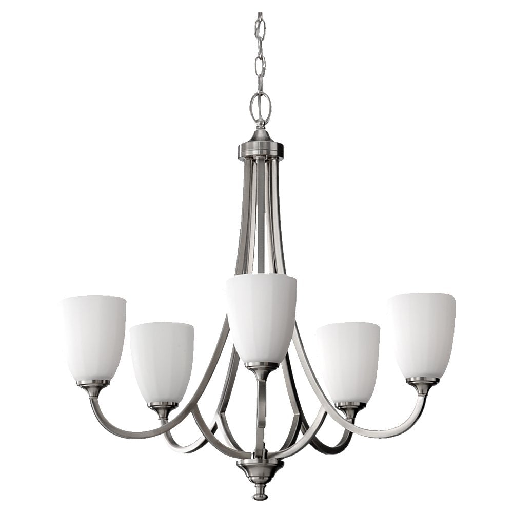 Murray Feiss 5 Bulb Brushed Steel Chandelier - C140-F2584/5BS