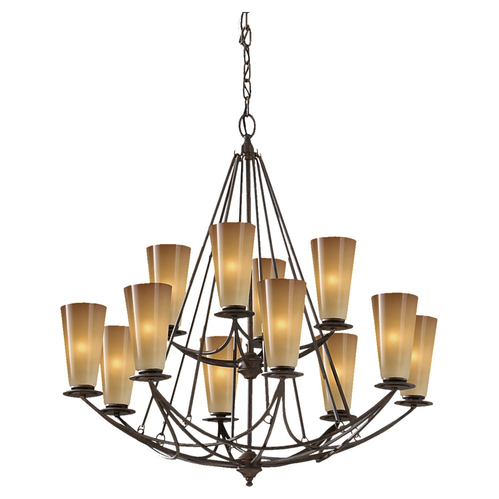 Murray Feiss 12 Bulb Mocha Bronze Chandelier - C140-F2605/8+4MBZ