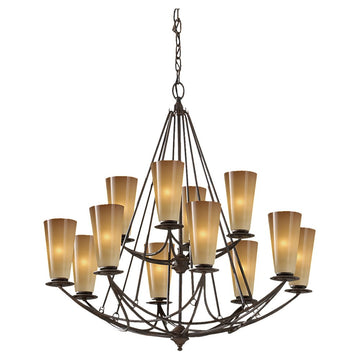 Murray Feiss 12 Bulb Mocha Bronze Chandelier - C140-F2605/8+4MBZ