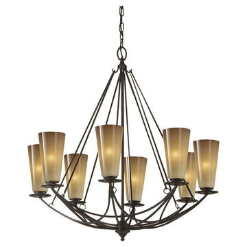 Murray Feiss 8 Bulb Mocha Bronze Chandelier - C140-F2606/8MBZ