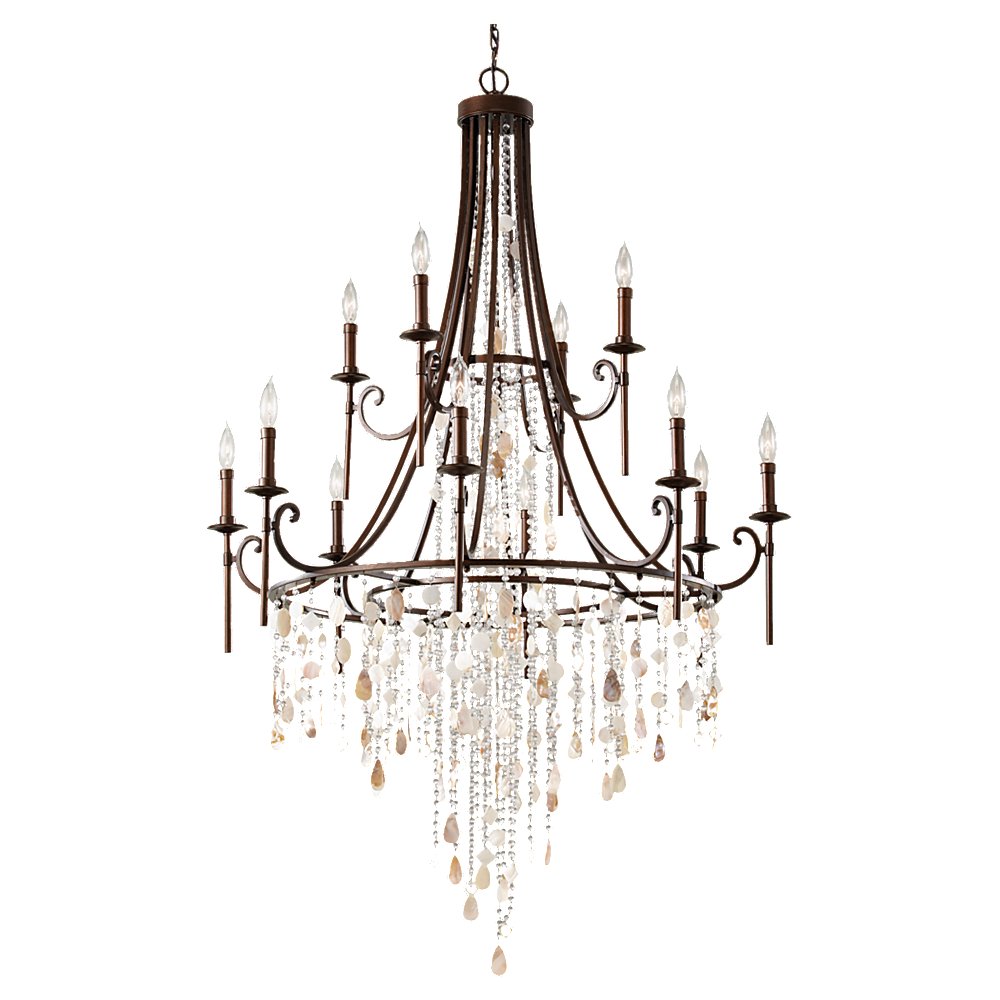 Murray Feiss 12 Bulb Heritage Bronze Chandelier - C140-F2661/8+4HTBZ