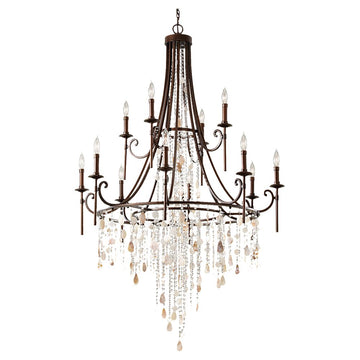 Murray Feiss 12 Bulb Heritage Bronze Chandelier - C140-F2661/8+4HTBZ