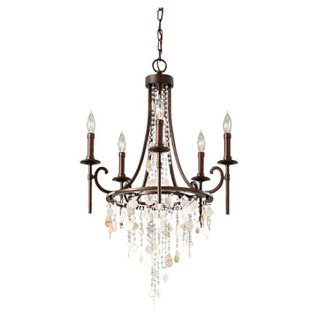 Murray Feiss 5 Bulb Heritage Bronze Chandelier - C140-F2663/5HTBZ