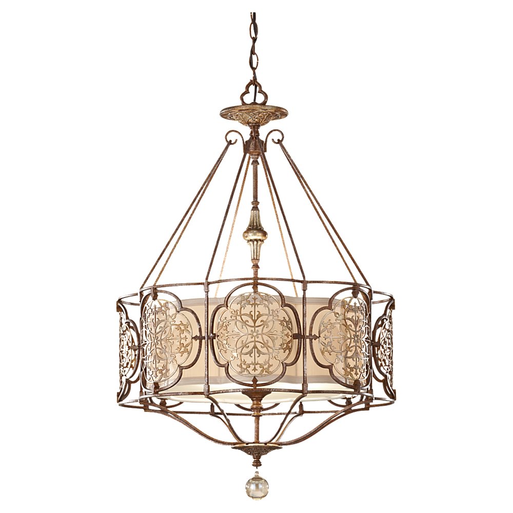 Murray Feiss 3 Bulb British Bronze / Oxidized Bronze Chandelier - C140-F2697/3BRB/OBZ
