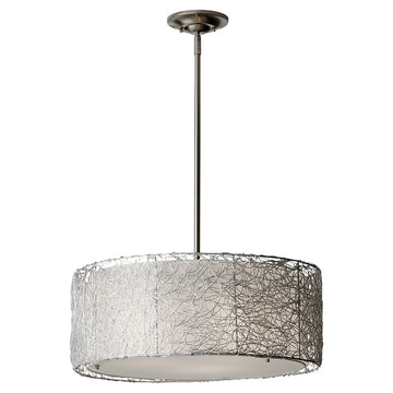 Murray Feiss 3 Bulb Brushed Steel Chandelier - C140-F2702/3BS