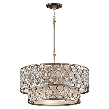 Murray Feiss 6 Bulb Burnished Silver Chandelier - C140-F2707/6BUS