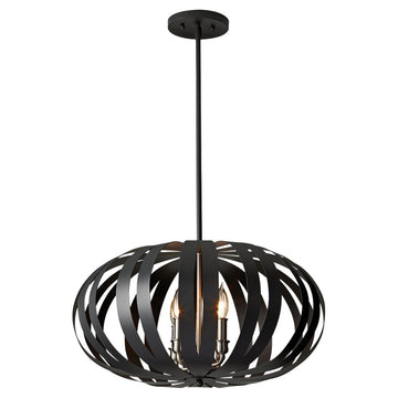 Murray Feiss 4 Bulb Textured Black Chandelier - C140-F2738/4TXB