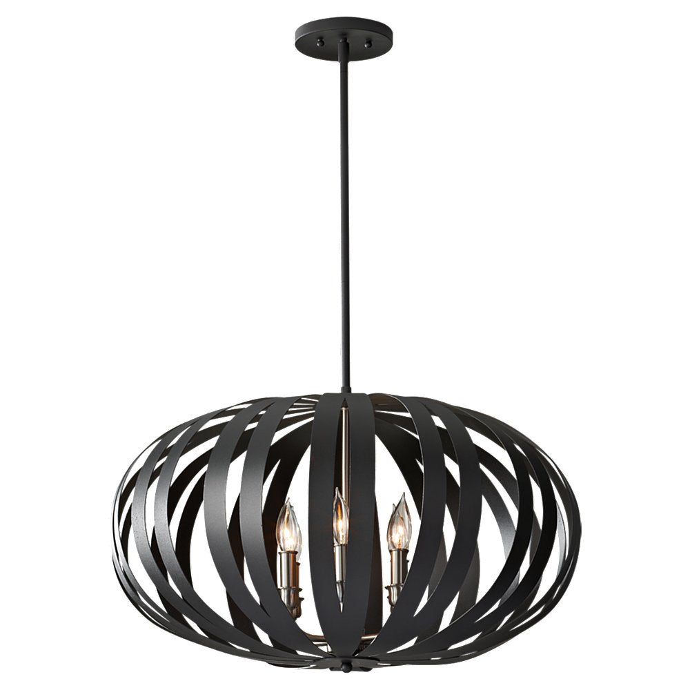 Murray Feiss 6 Bulb Textured Black Chandelier - C140-F2739/6TXB