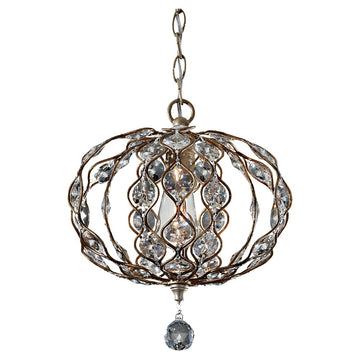 Murray Feiss 1 Bulb Burnished Silver Chandelier - C140-F2742/1BUS