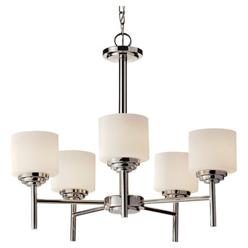 Murray Feiss 5 Bulb Polished Nickel Chandelier - C140-F2766/5PN