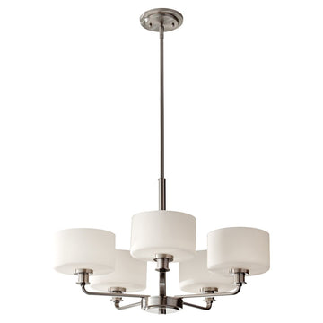 Murray Feiss 5 Bulb Brushed Steel Chandelier - C140-F2773/5BS