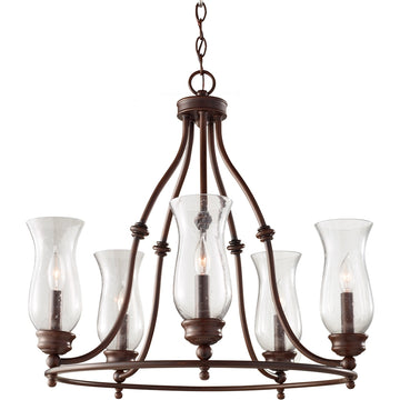 Murray Feiss 5 Bulb Heritage Bronze Chandelier - C140-F2783/5HTBZ