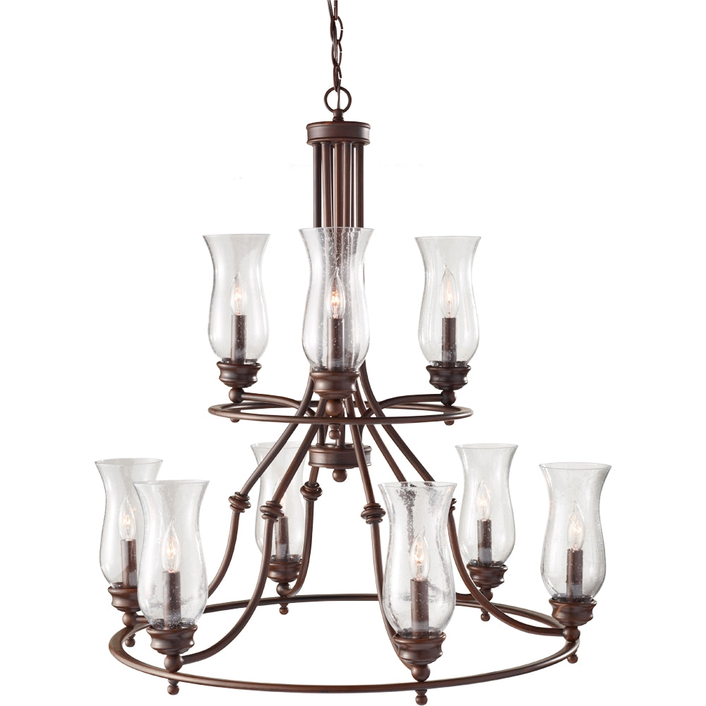 Murray Feiss 9 Bulb Heritage Bronze Chandelier - C140-F2785/3+6HTBZ