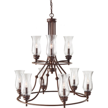Murray Feiss 9 Bulb Heritage Bronze Chandelier - C140-F2785/3+6HTBZ