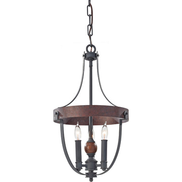 Murray Feiss 3 Bulb AF/CHARCOAL BRICK/ACORN Chandelier - C140-F2795/3AF/CBA