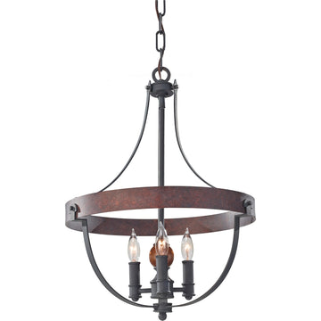 Murray Feiss 3 Bulb AF/CHARCOAL BRICK/ACORN Chandelier - C140-F2797/3AF/CBA