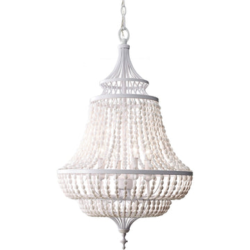 Murray Feiss 4 Bulb White Semi Gloss Chandelier - C140-F2807/4WSG