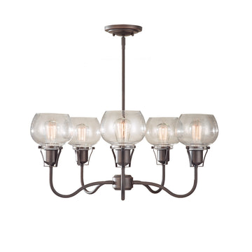 Murray Feiss 5 Bulb Rustic Iron Chandelier - C140-F2824/5RI