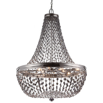 Murray Feiss 9 Bulb Polished Nickel Chandelier - C140-F2915/9PN