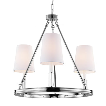 Murray Feiss 3 Bulb Polished Nickel Chandelier - C140-F2921/3PN