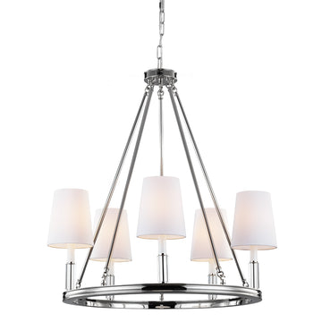 Murray Feiss 5 Bulb Polished Nickel Chandelier - C140-F2922/5PN