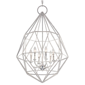 Murray Feiss 6 Bulb Silver Chandelier - C140-F2942/6SLV