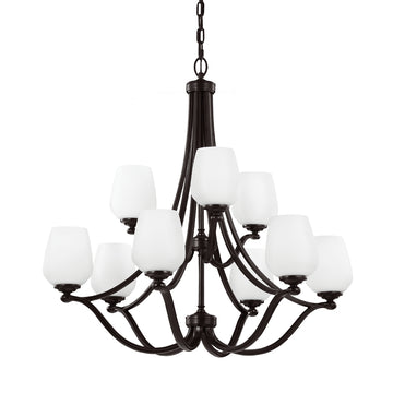 Murray Feiss 9 - Light Chandelier Heritage Bronze - C140-F2961/6+3HTBZ