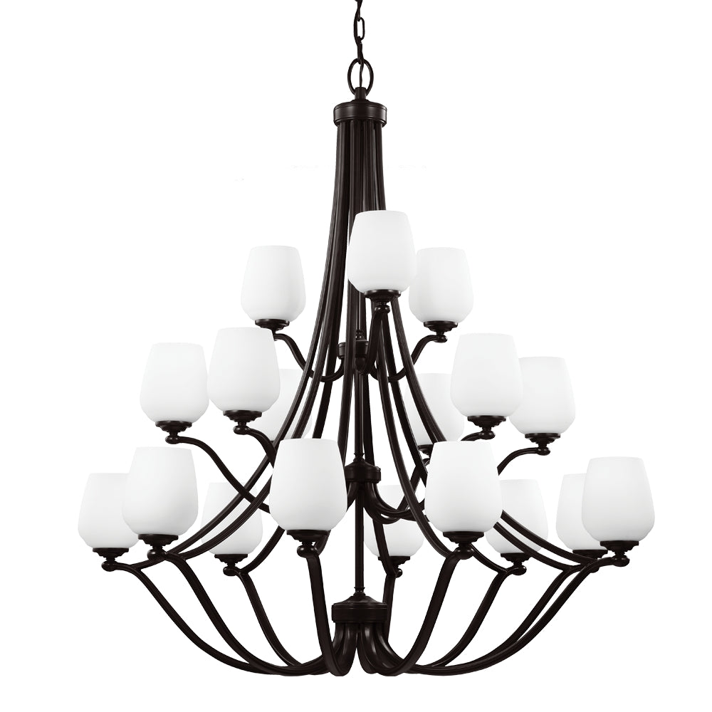 Murray Feiss 18 - Light Chandelier Heritage Bronze - C140-F2962/9+6+3HTBZ