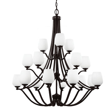 Murray Feiss 18 - Light Chandelier Heritage Bronze - C140-F2962/9+6+3HTBZ