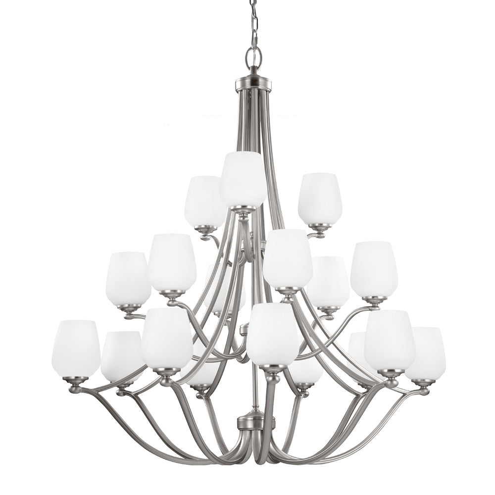 Murray Feiss 18 - Light Chandelier Satin Nickel - C140-F2962/9+6+3SN