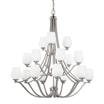 Murray Feiss 18 - Light Chandelier Satin Nickel - C140-F2962/9+6+3SN