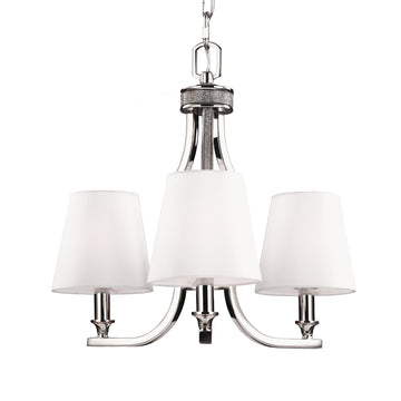 Murray Feiss 3 - Light Crystal Inlay Chandelier Polished Nickel - C140-F2968/3PN
