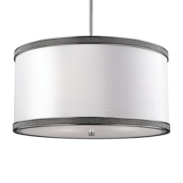 Murray Feiss 3 - Light Crystal Inlay Drum Polished Nickel - C140-F2969/3PN