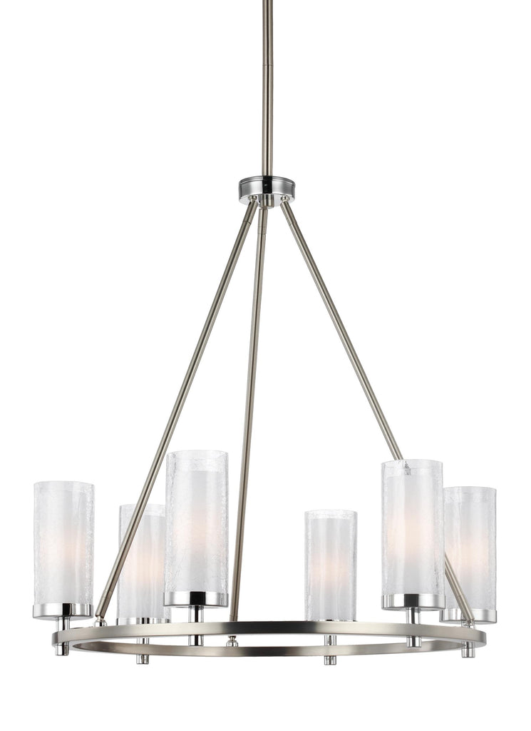 Murray Feiss 6 - Light Chandelier Satin Nickel / Chrome - C140-F2985/6SN/CH