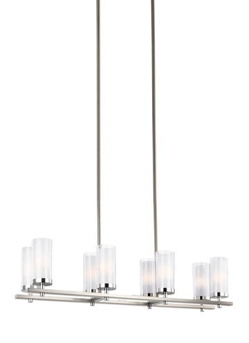 Murray Feiss 8 - Light Island Chandelier Satin Nickel / Chrome - C140-F2986/8SN/CH