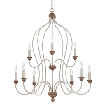 Murray Feiss 9 - Light Chandelier - C140-F2999/9CHKW/BW