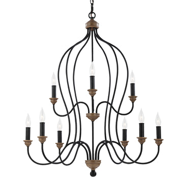 Murray Feiss 9 - Light Chandelier - C140-F2999/9DWZ/WO