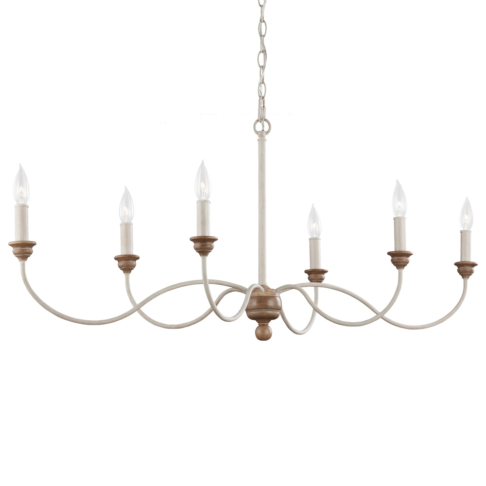 Murray Feiss 6 - Light Chandelier - C140-F3000/6CHKW/BW