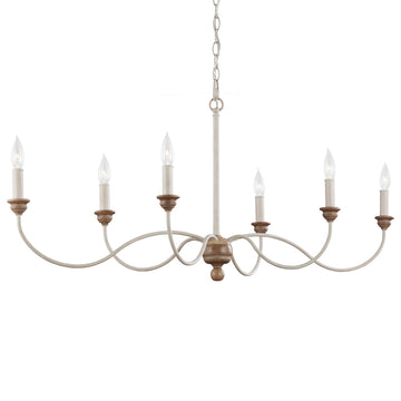 Murray Feiss 6 - Light Chandelier - C140-F3000/6CHKW/BW