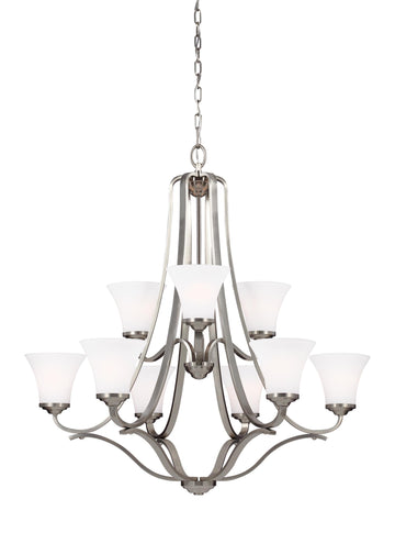 Murray Feiss 9 - Light Chandelier Satin Nickel - C140-F3066/9SN