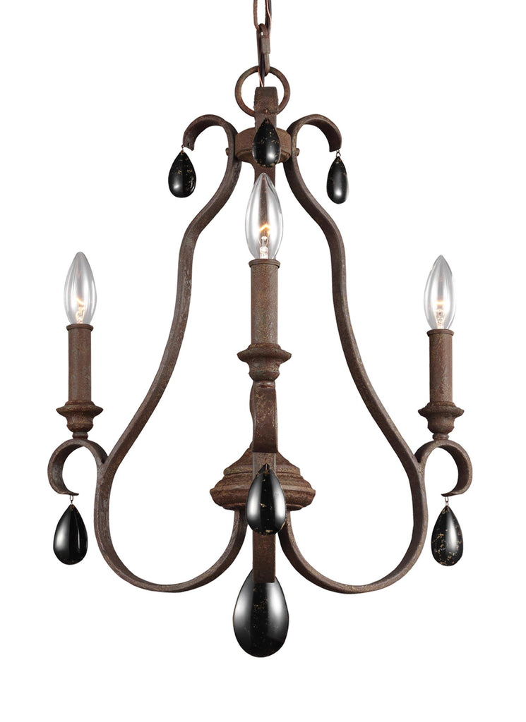 Murray Feiss 3 - Light Chandelier Weathered Iron - C140-F3069/3WI