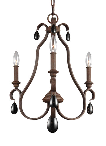 Murray Feiss 3 - Light Chandelier Weathered Iron - C140-F3069/3WI