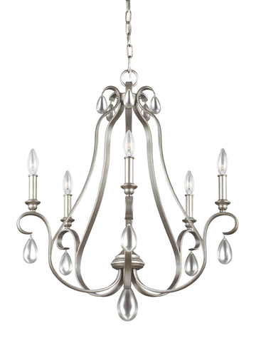 Murray Feiss 5 - Light Chandelier Sunrise Silver - C140-F3070/5SRS