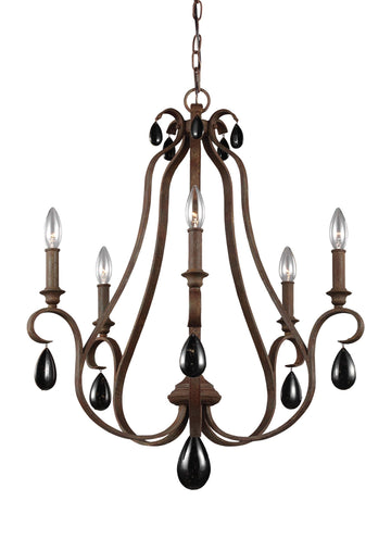 Murray Feiss 5 - Light Chandelier Weathered Iron - C140-F3070/5WI